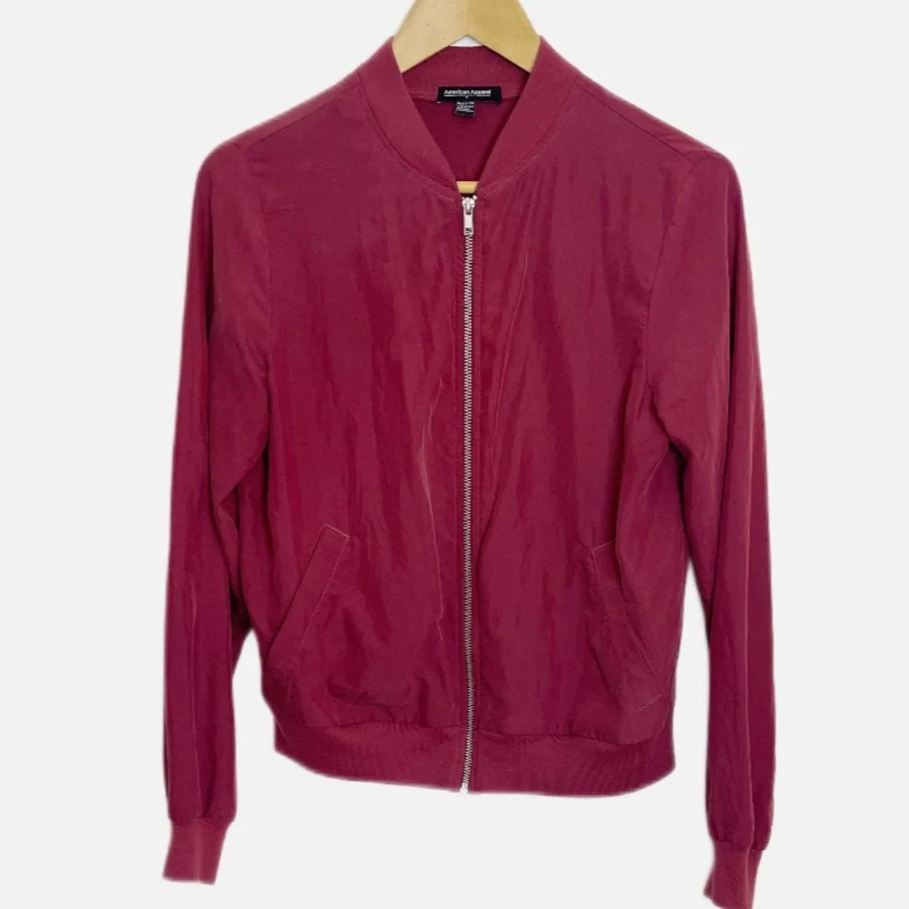 American Apparel Lightweight Red Bomber jacket S